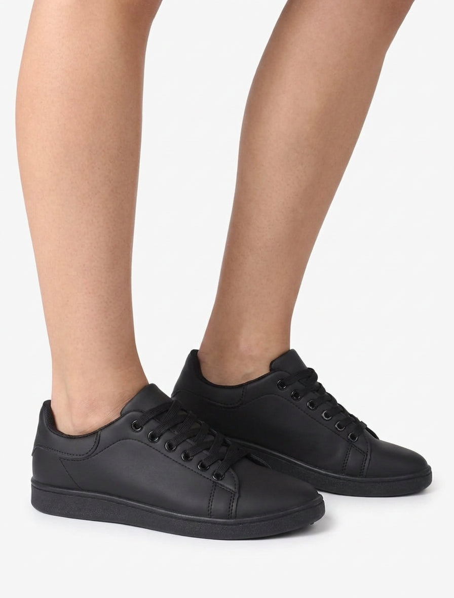 Baskets basiques unies - Noir