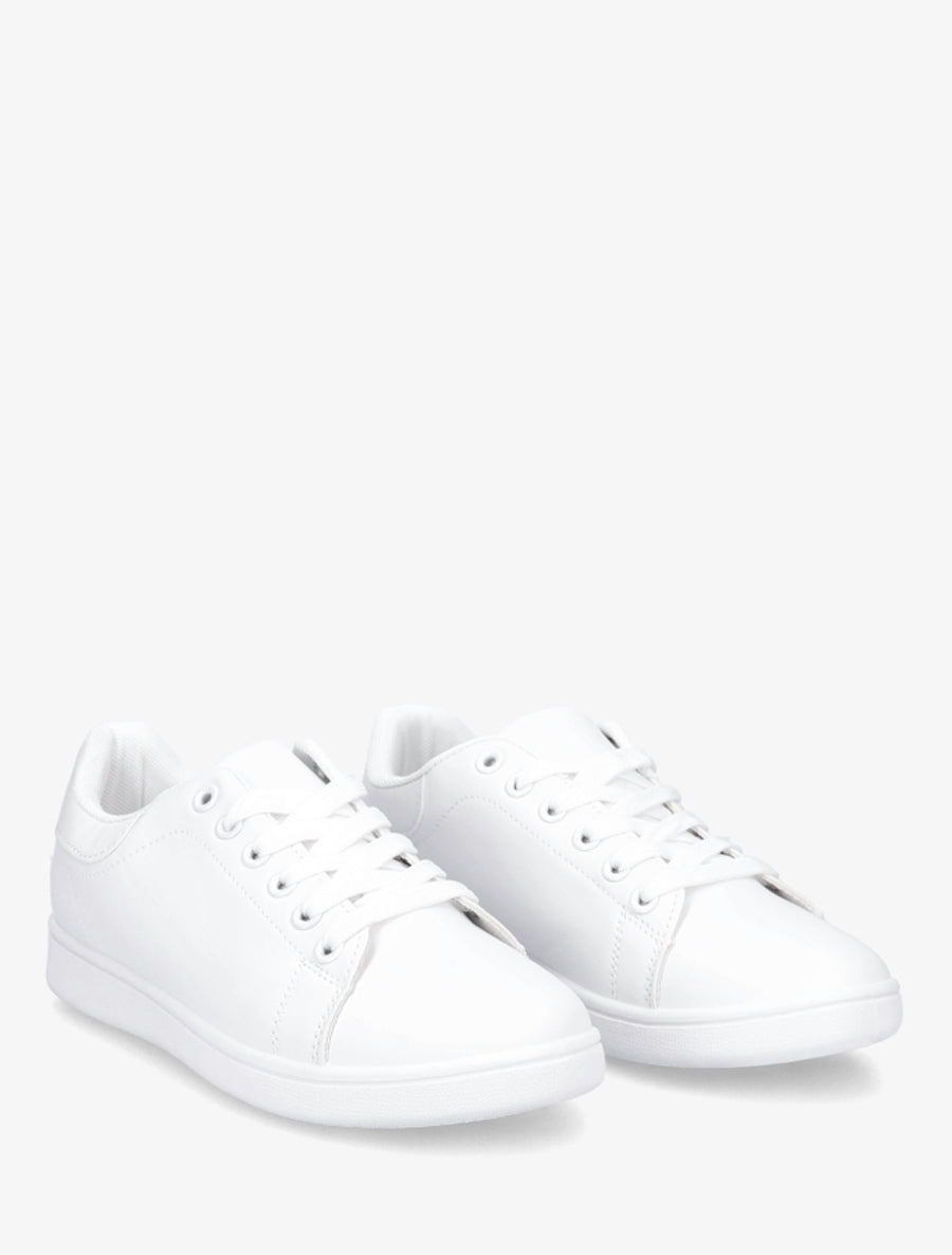 Baskets basiques unies - Blanc - 4