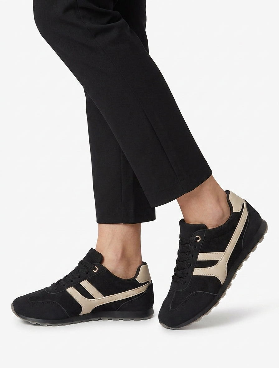 Sneakers unies en suédine - Noir