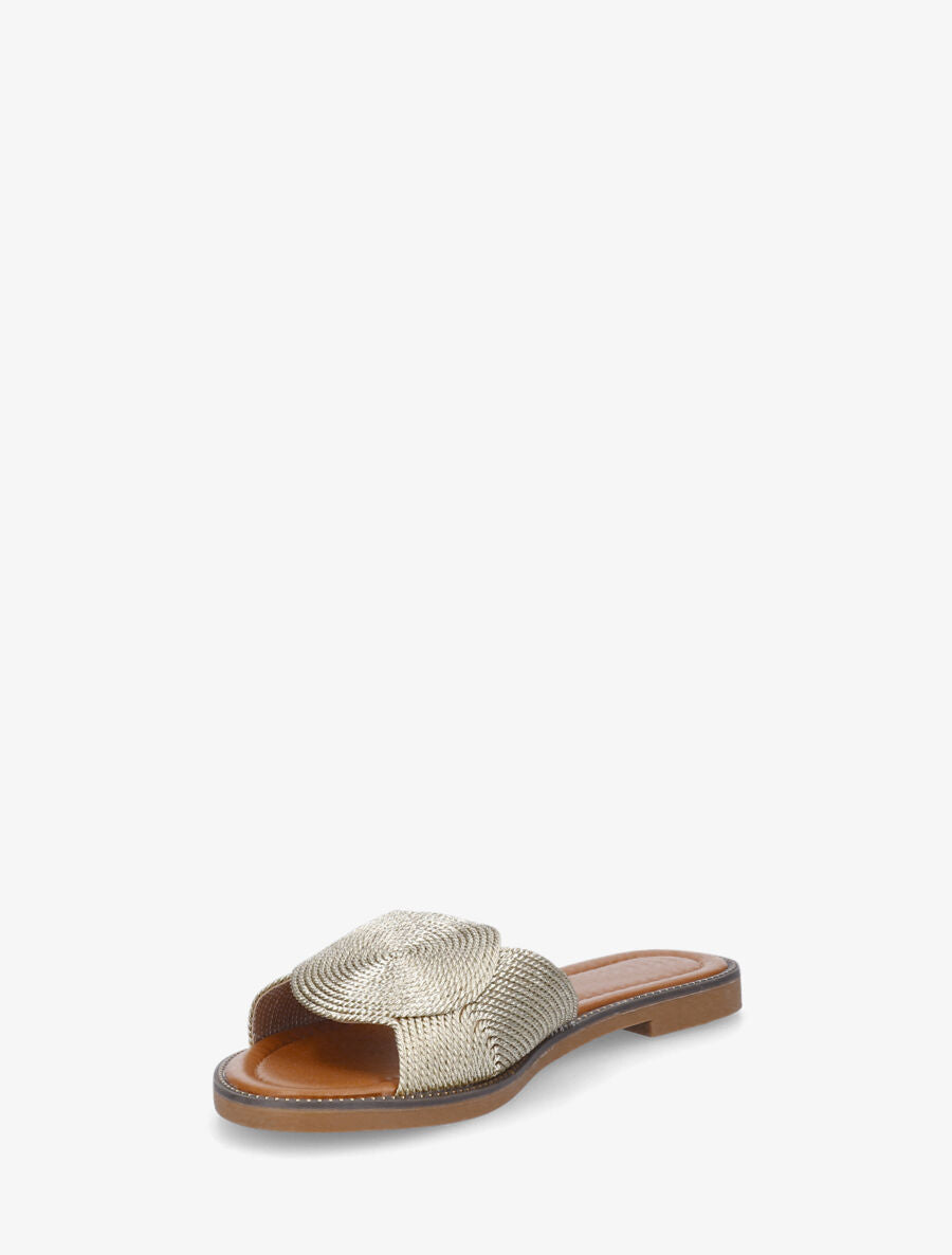 Mules plates style corde - Or - 3