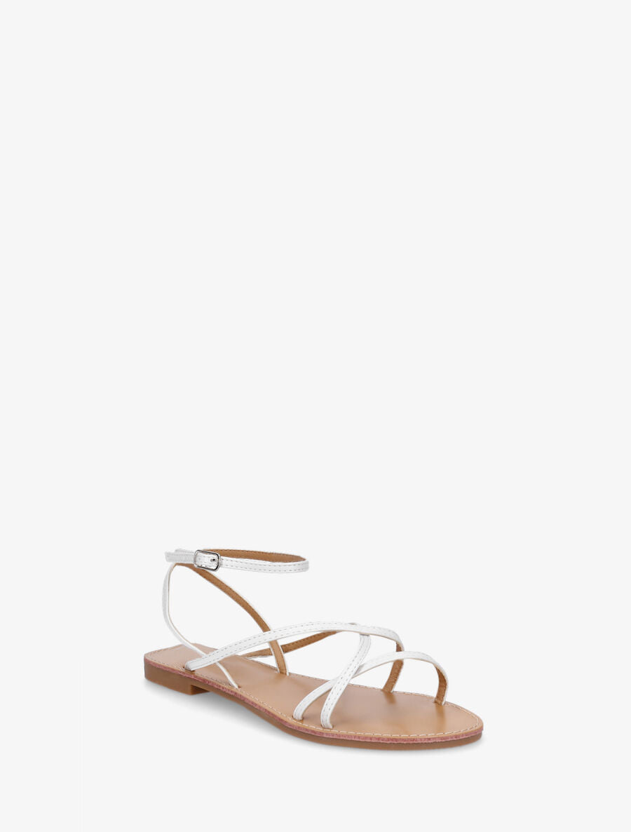 Nu-pieds à fines brides de cheville - Blanc - 2