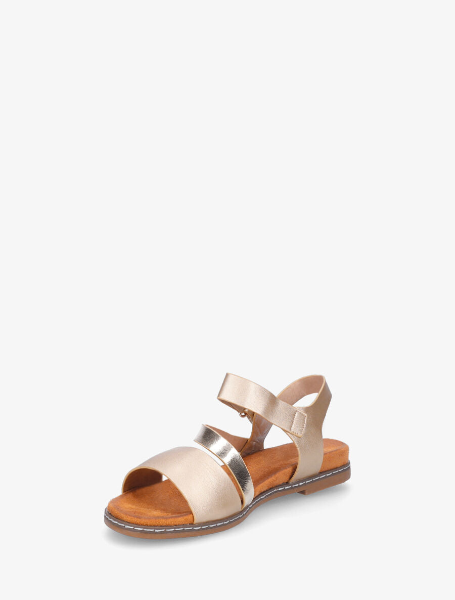 Nu-pieds irisés en simili - Or - 3