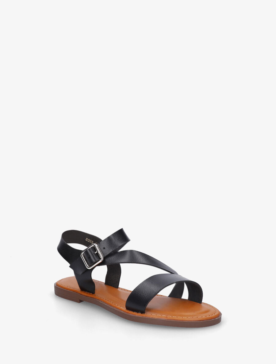 Nu-pieds classiques en simili - Noir - 2