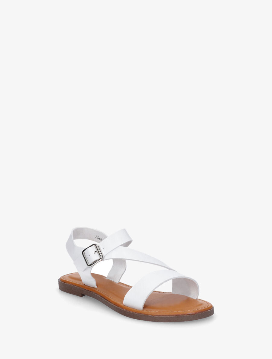 Nu-pieds classiques en simili - Blanc - 2