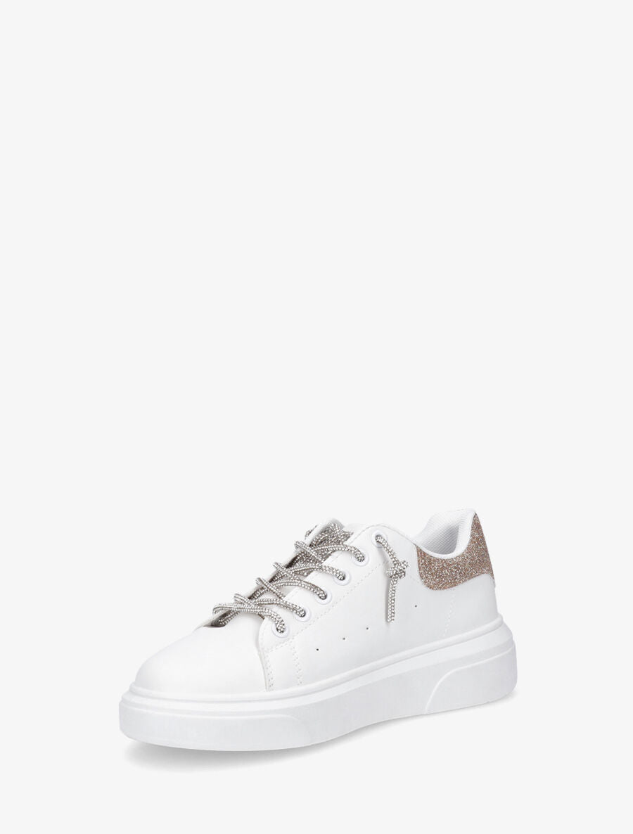 Baskets à lacets strass - Rose gold - 3