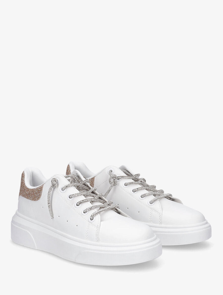 Baskets à lacets strass - Rose gold - 4