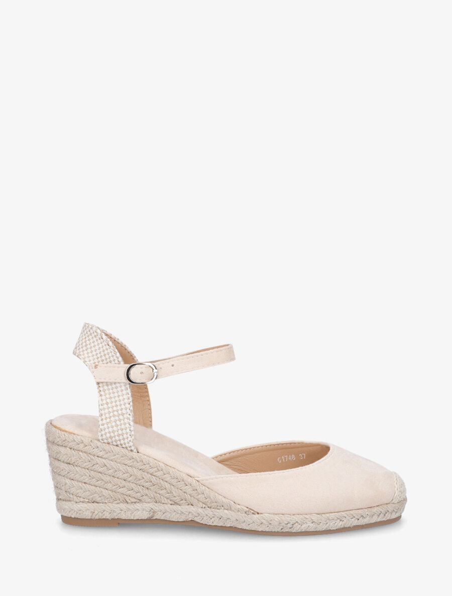 Espadrilles mi-hautes en suédine - Beige - 5