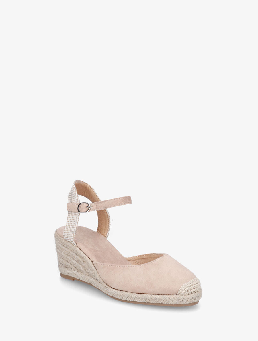 Espadrilles mi-hautes en suédine - Nude - 2