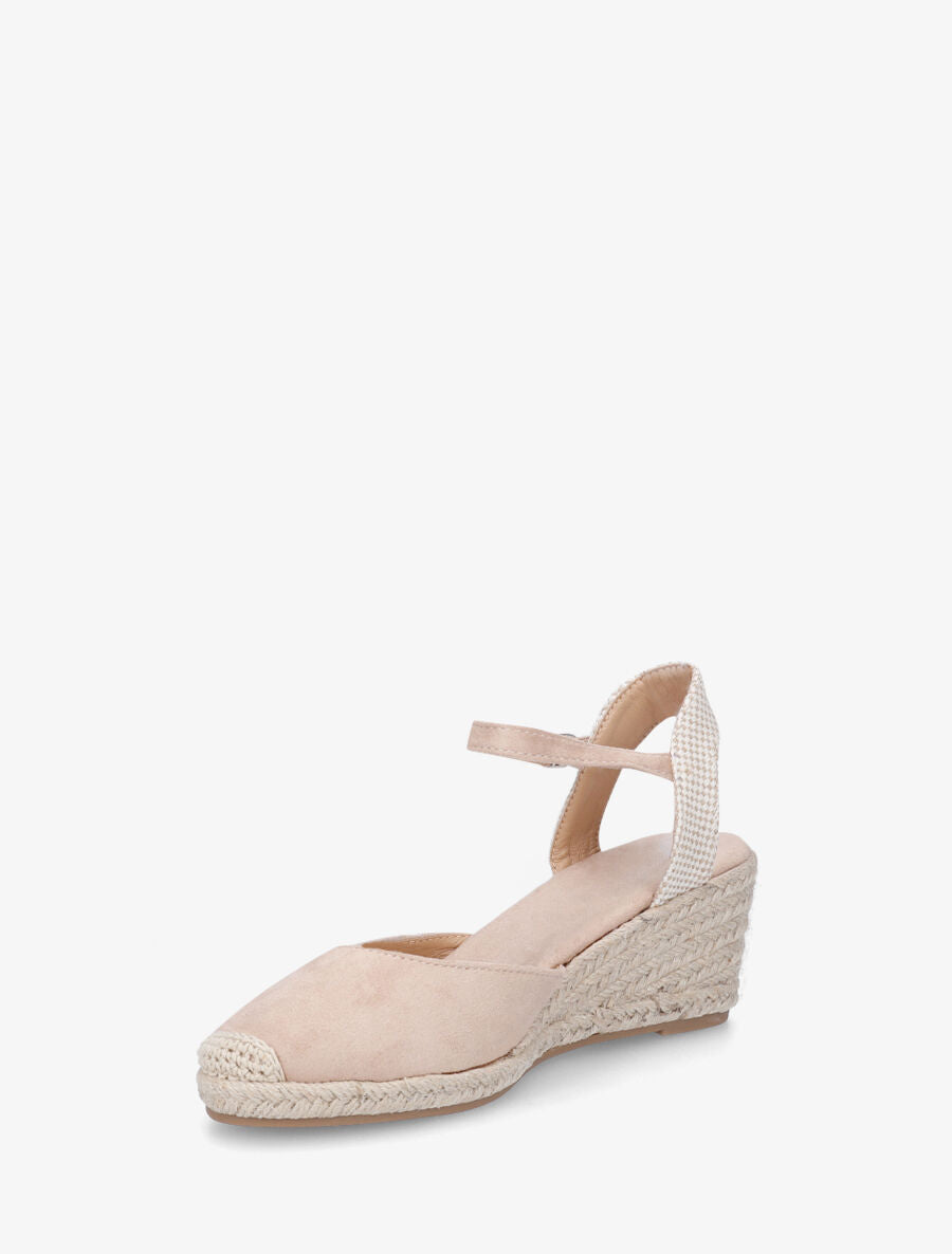 Espadrilles mi-hautes en suédine - Nude - 3