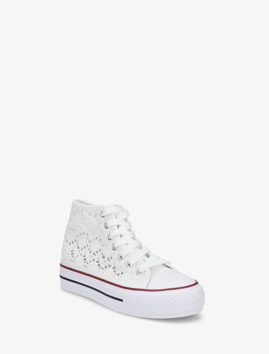 Tennis montante en crochet - Blanc - 2