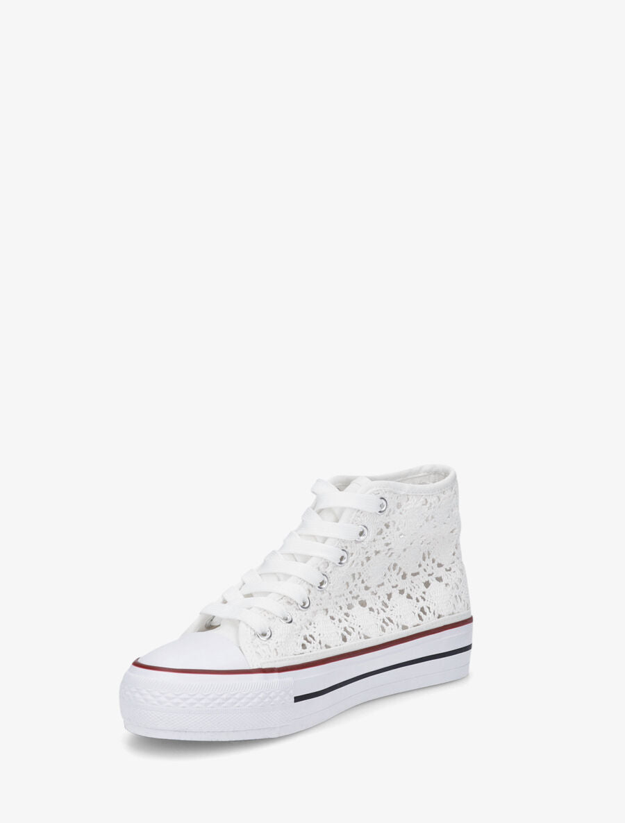 Tennis montante en crochet - Blanc - 3