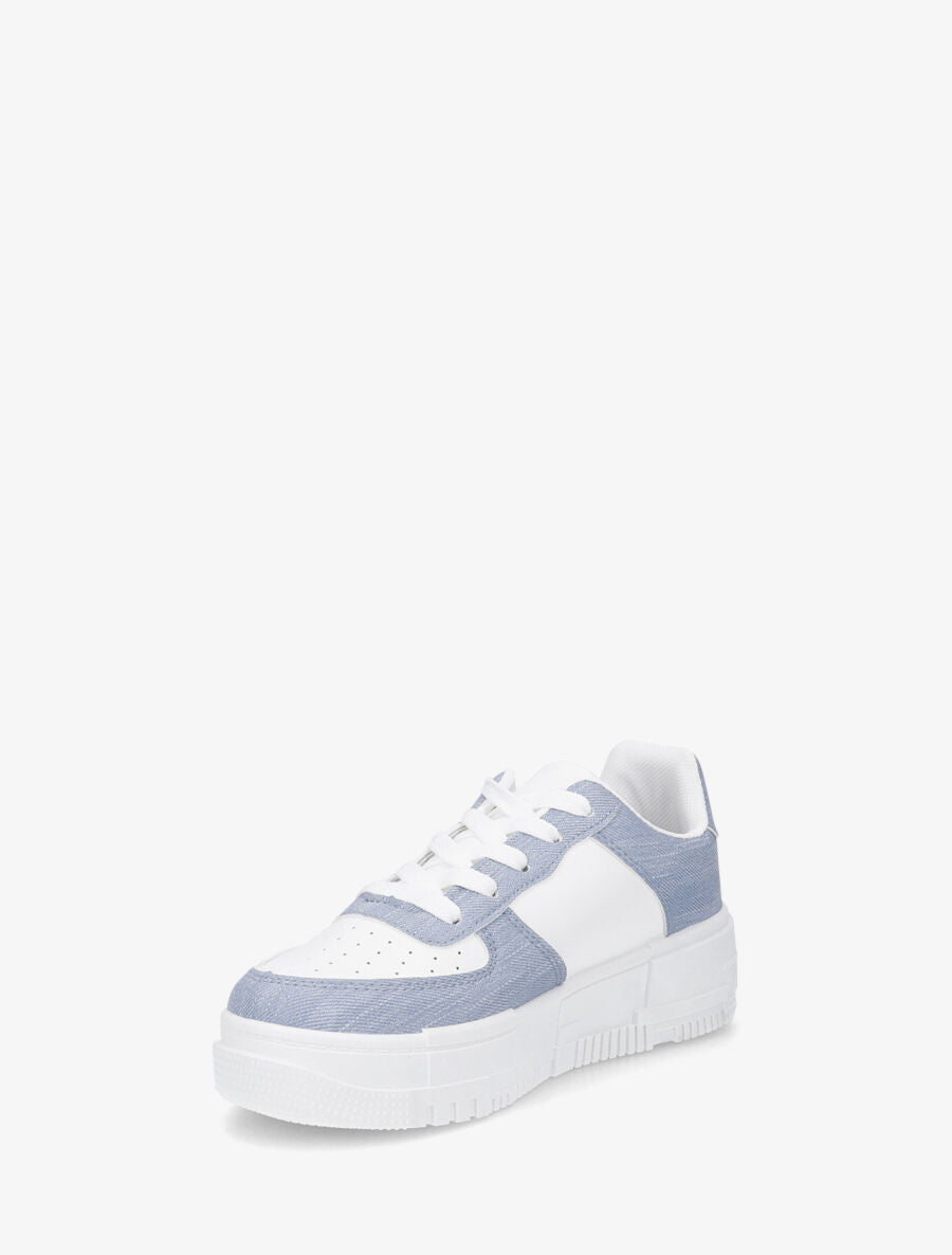 Baskets classiques en simili - Bleu denim - 3