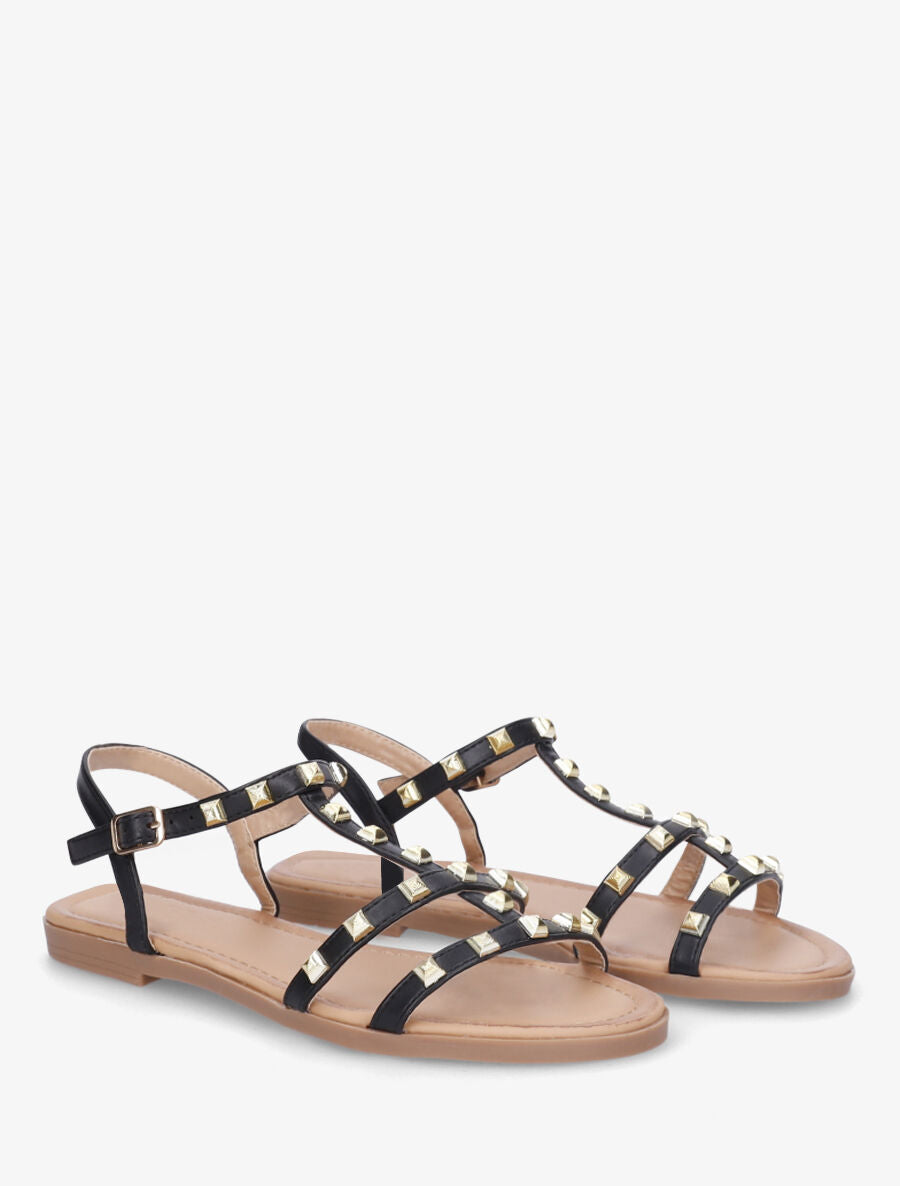 Nu-pieds plats cloutés - Noir - 4