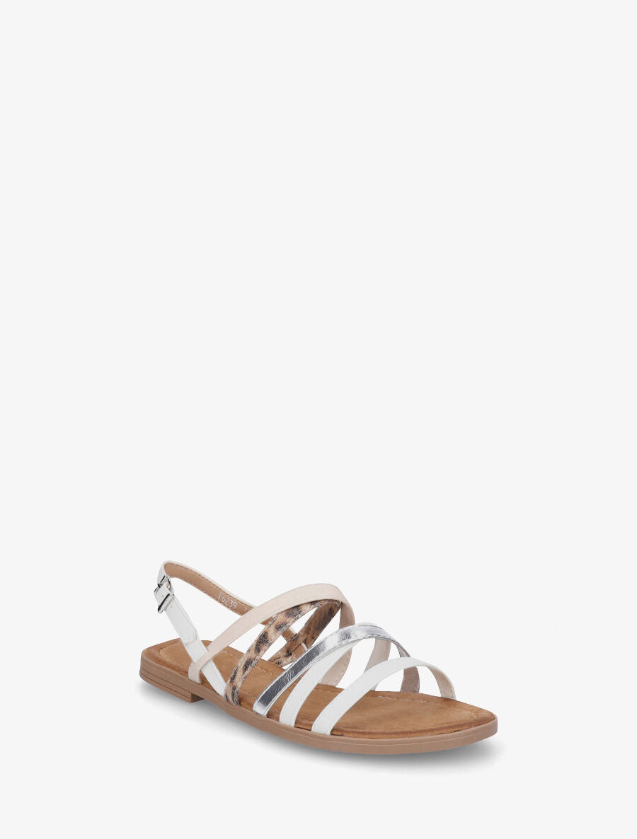 Nu-pieds à multi brides dépareillées - Blanc - 2