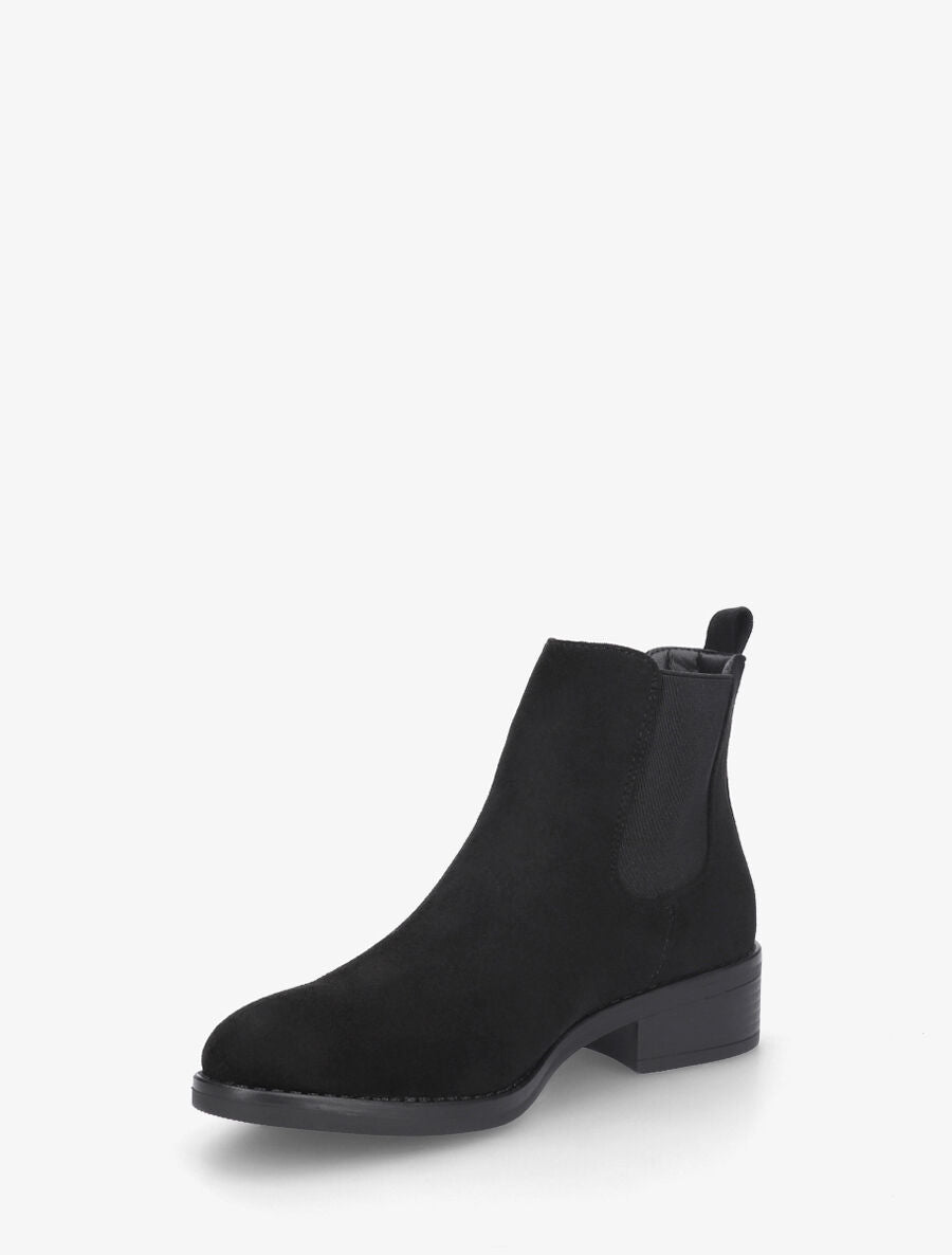 Bottines élastiquées en suédine - Noir - 3