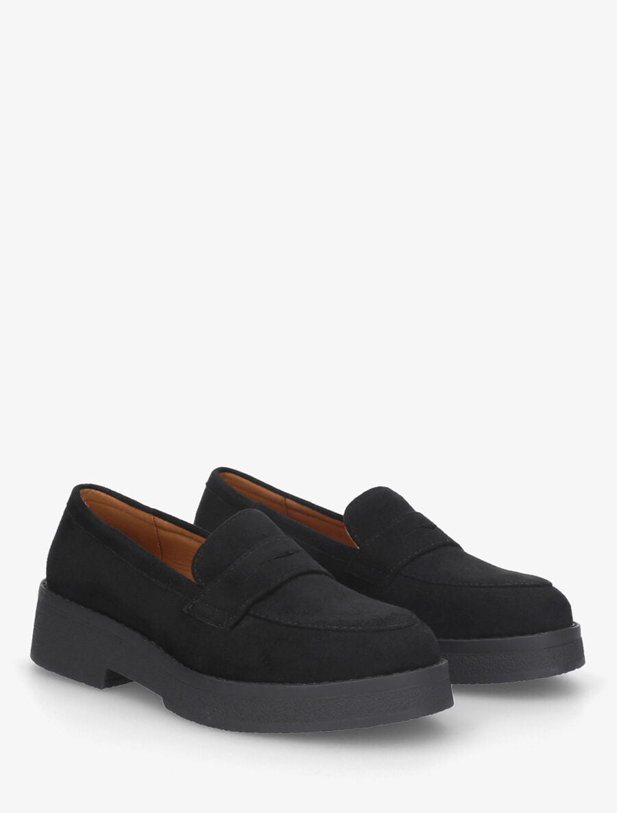 Mocassins classiques en suédine - Noir - 4
