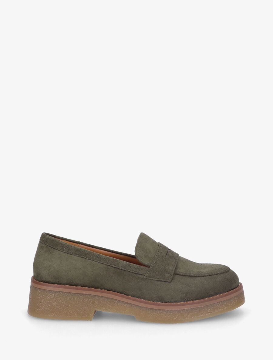 Mocassins classiques en suédine - Kaki - 1