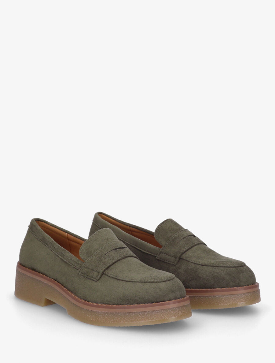Mocassins classiques en suédine - Kaki - 4