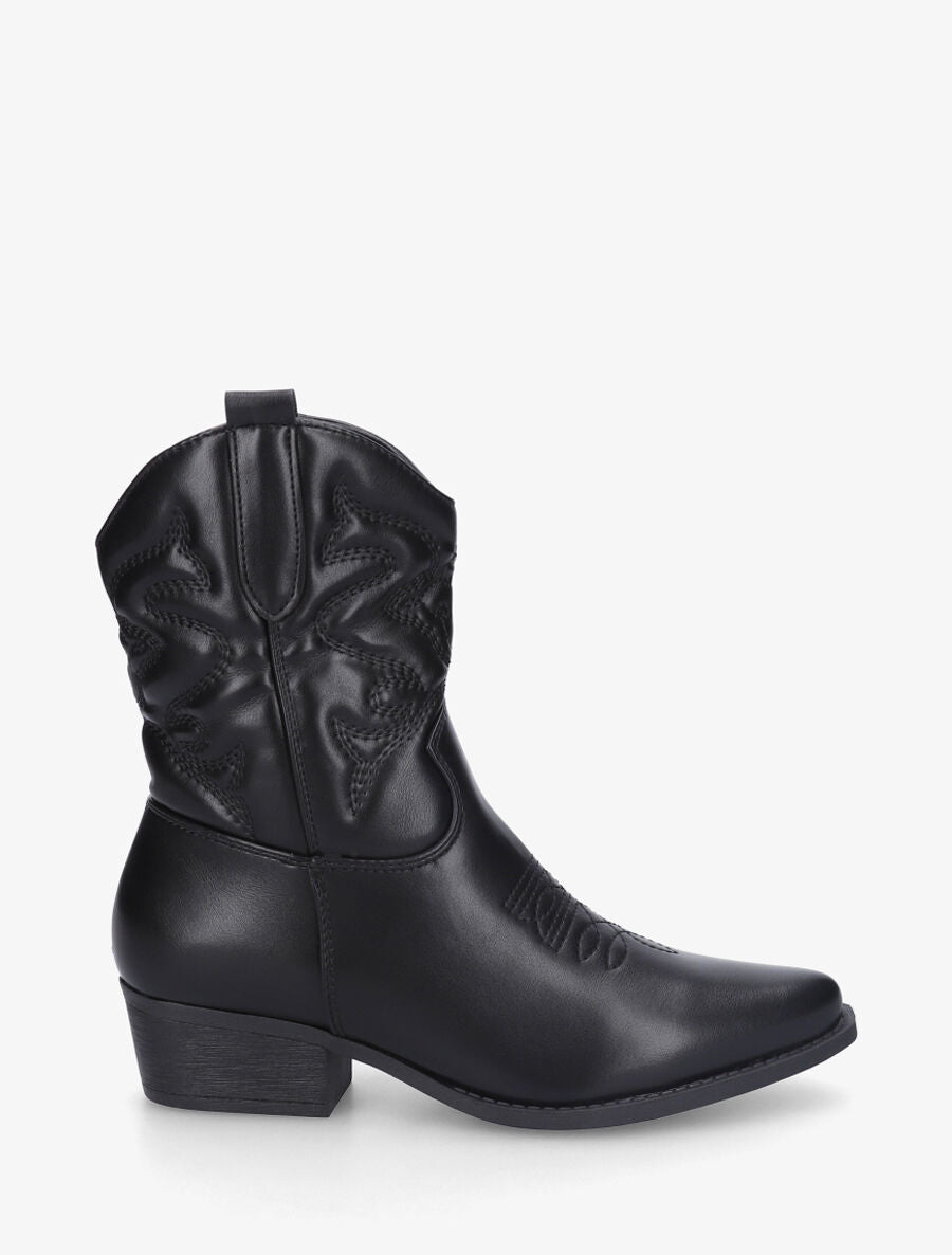 Bottines style santiags - Noir - 1