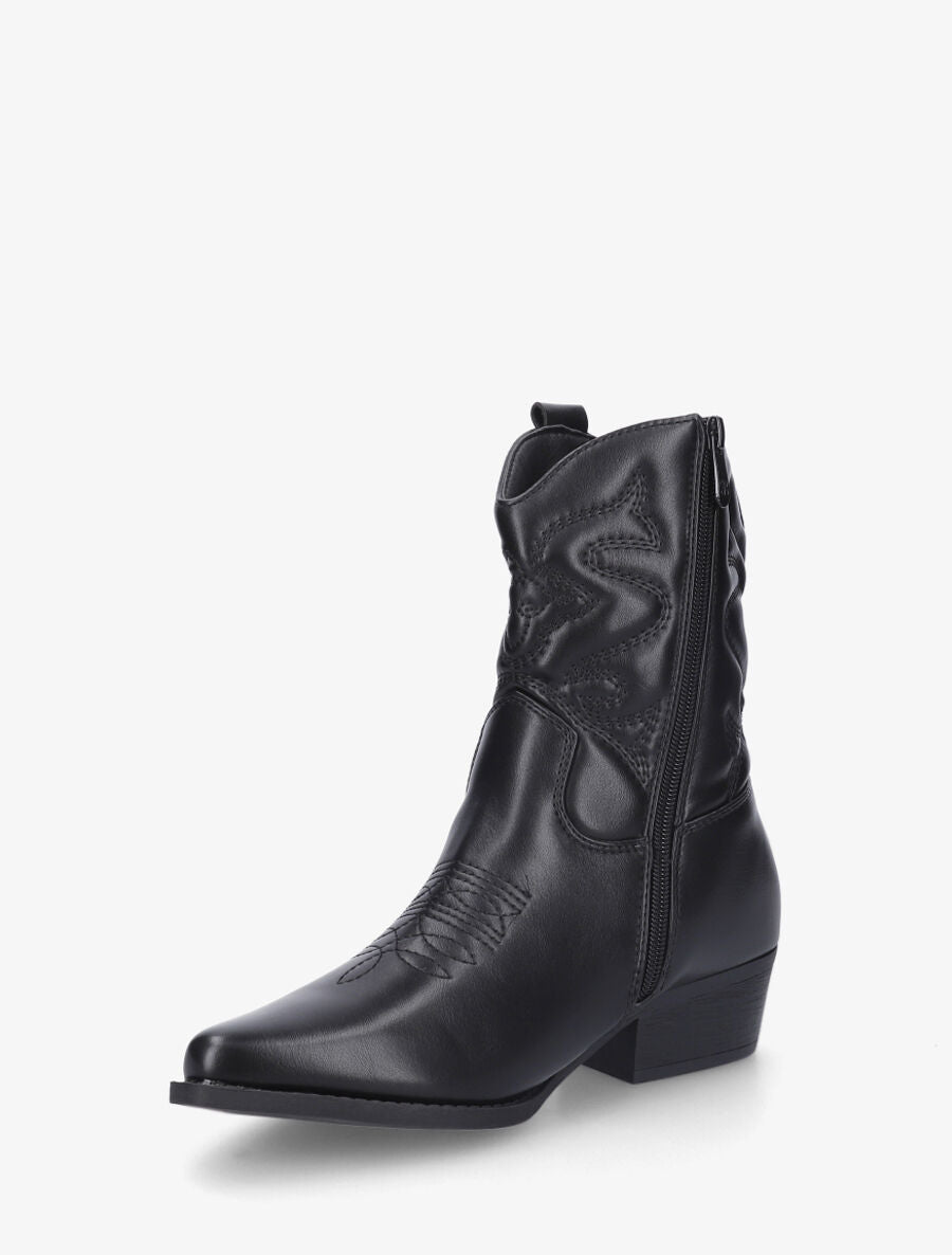 Bottines style santiags - Noir - 3