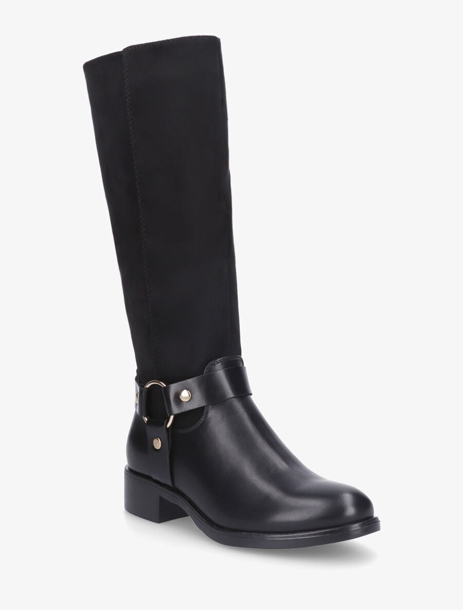 Bottes bimatière à ceinturon - Noir - 2
