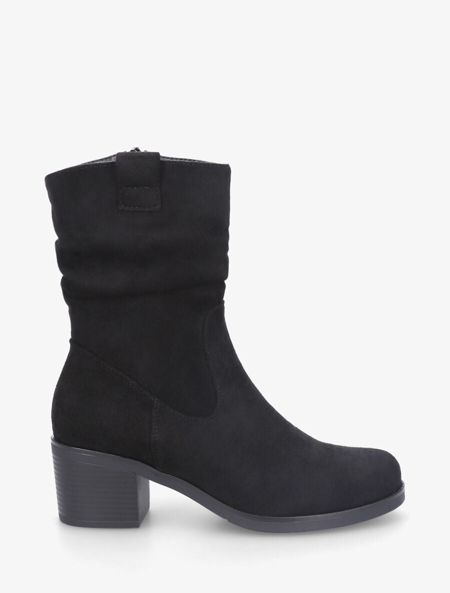 Bottines en suédine classique - Noir - 1