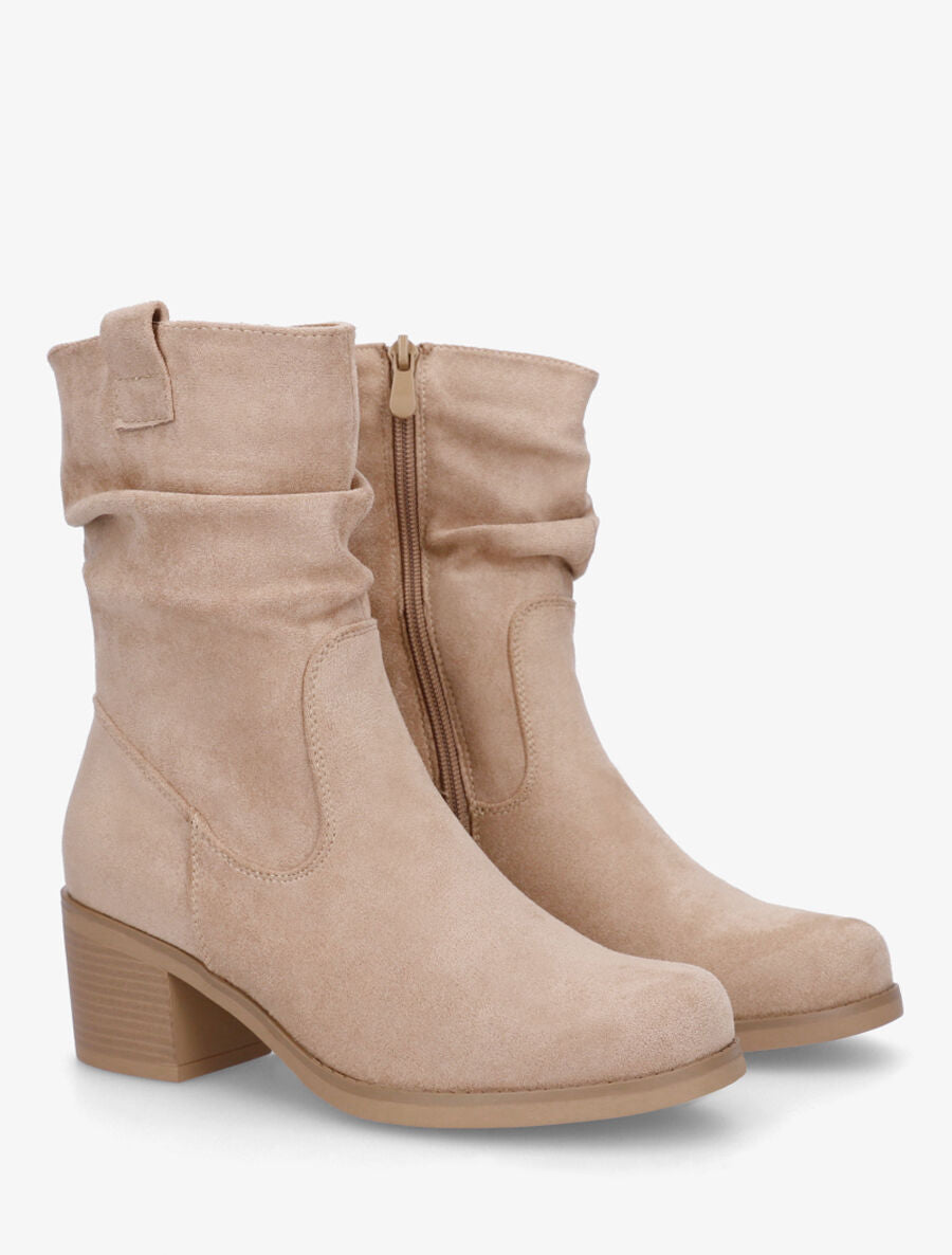 Bottines en suédine classique - Taupe - 4