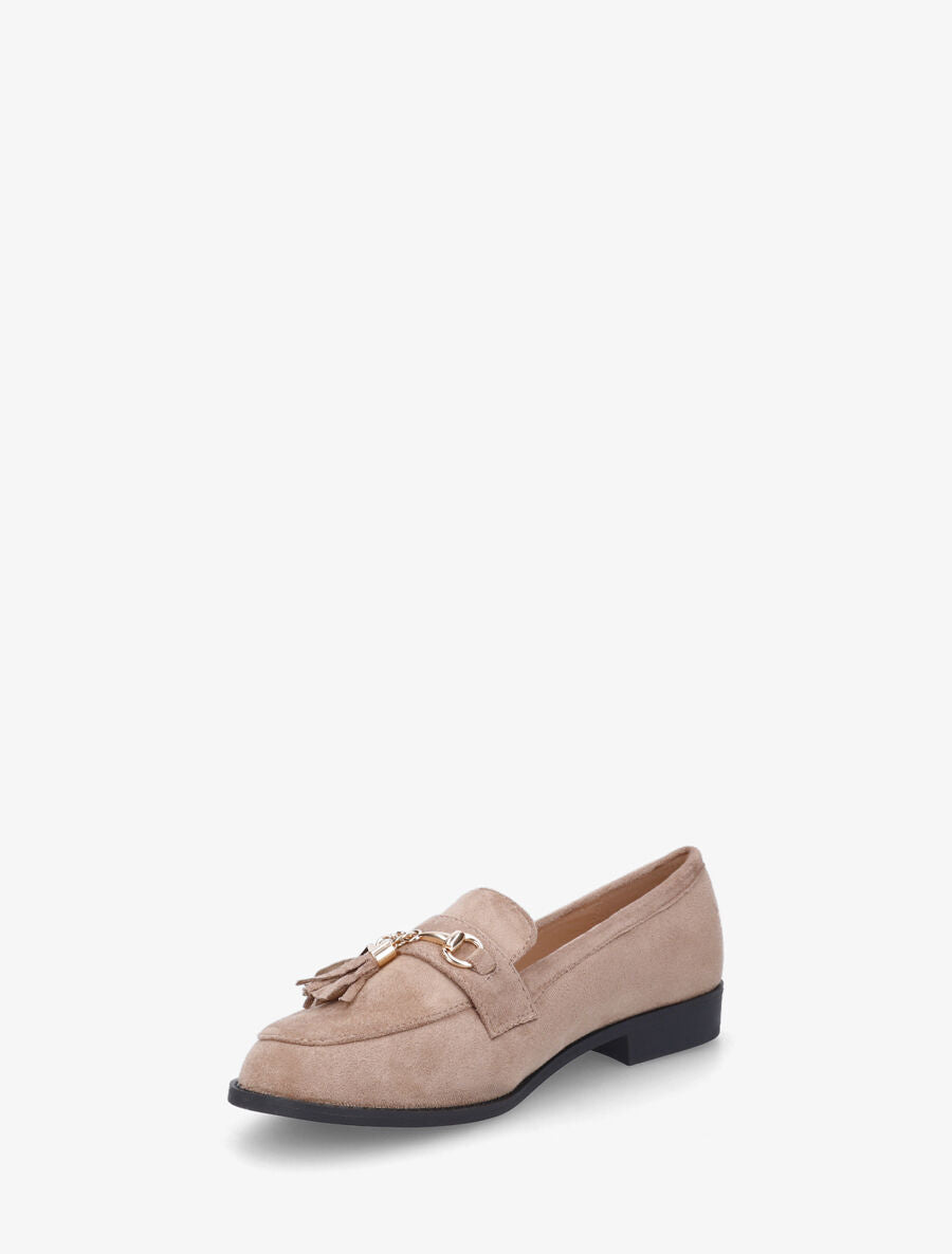 Mocassins unis en suédine - Taupe - 3