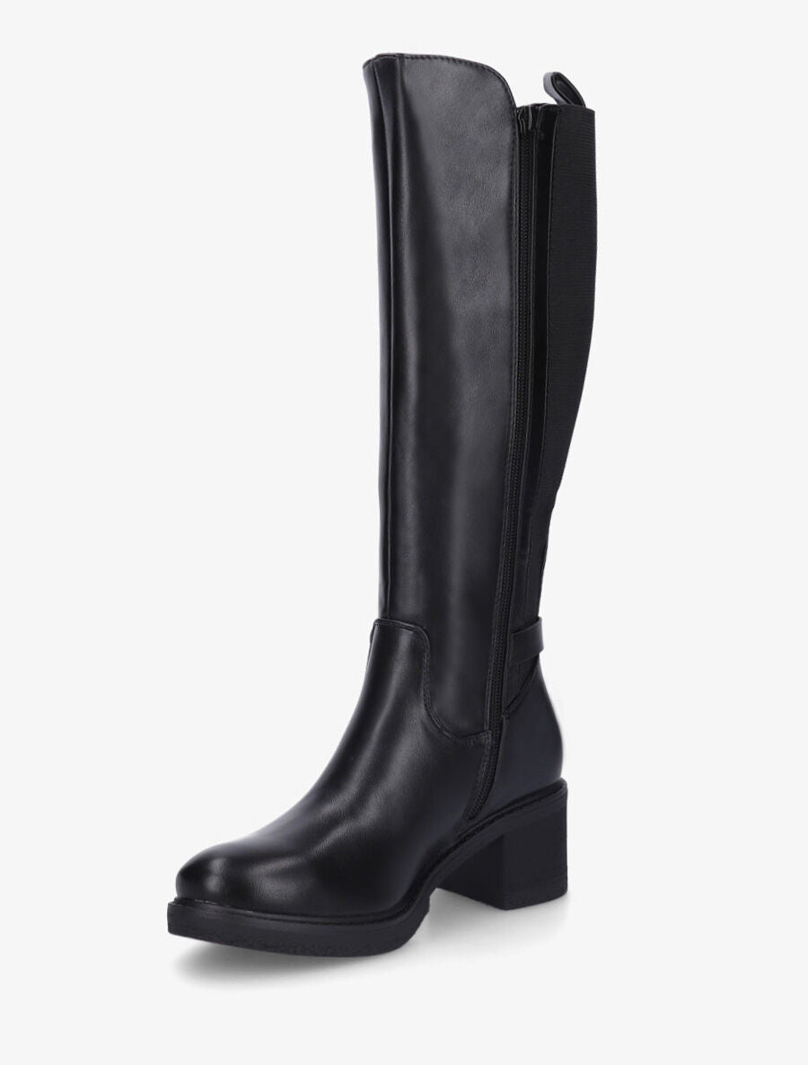 Bottes élastiquées à talon - Noir - 3