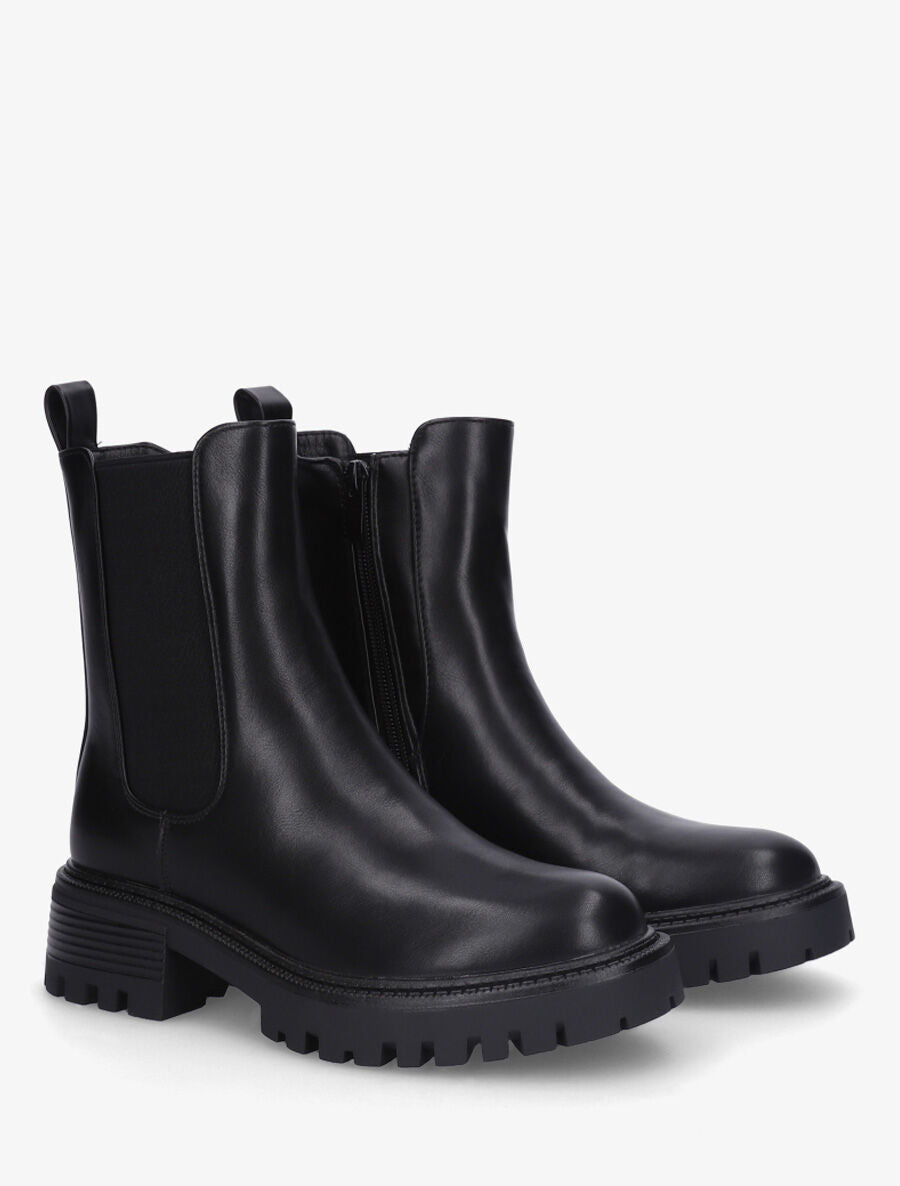 Bottines montantes élastiquées - Noir - 4