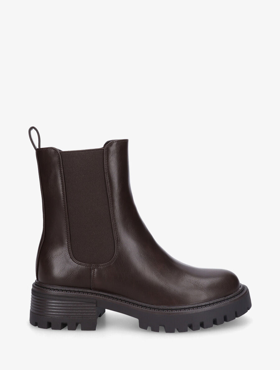 Bottines montantes élastiquées - Marron - 5