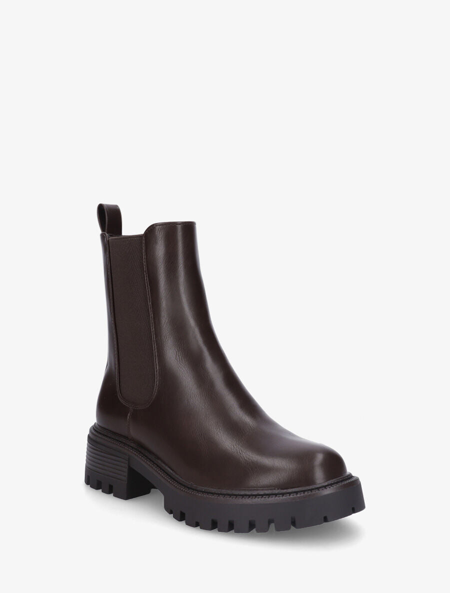 Bottines montantes élastiquées - Marron - 2
