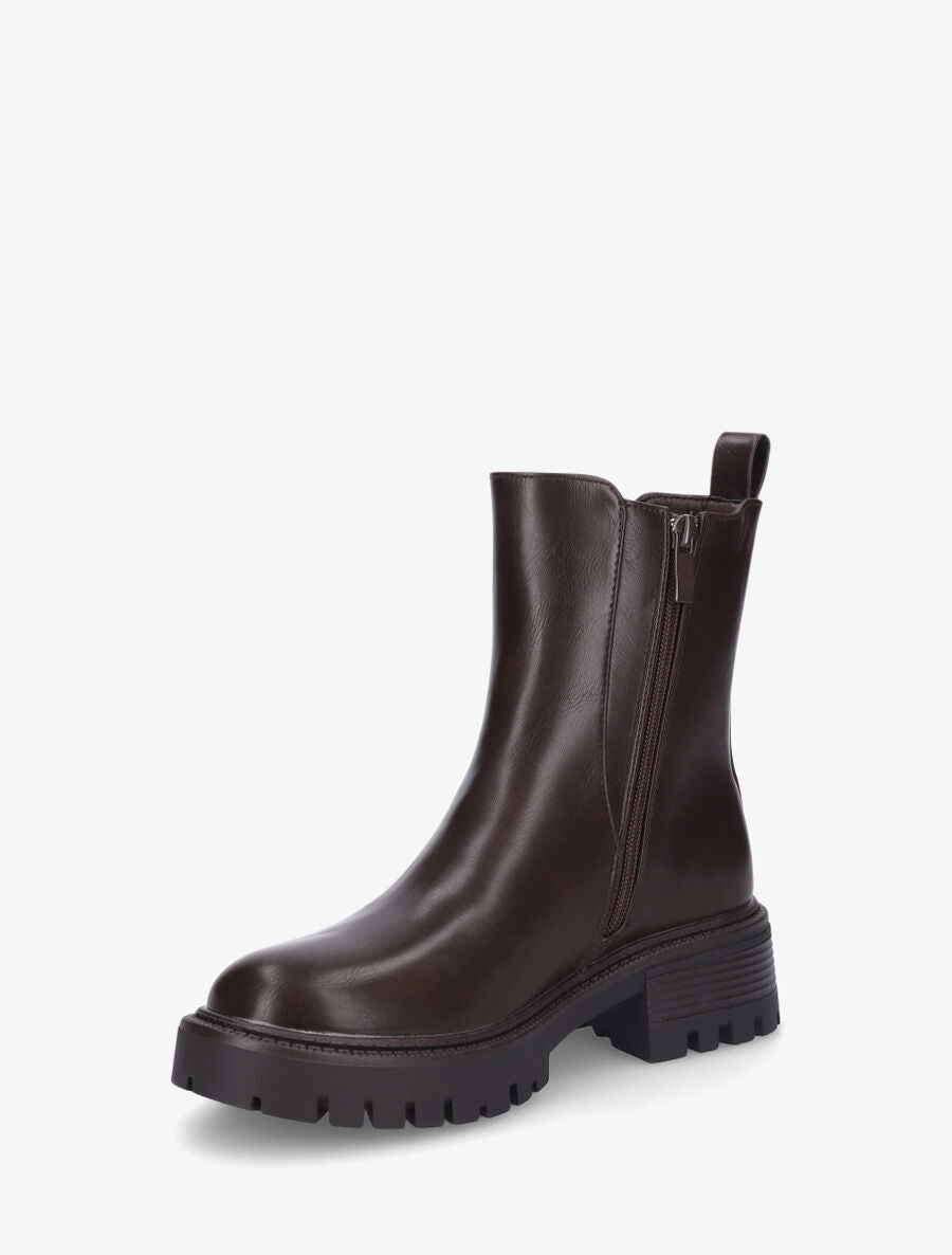 Bottines montantes élastiquées - Marron - 3