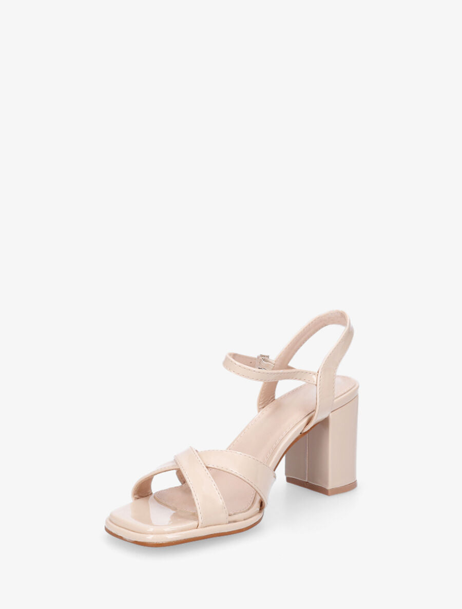 Sandales vernies à talon - Beige - 3