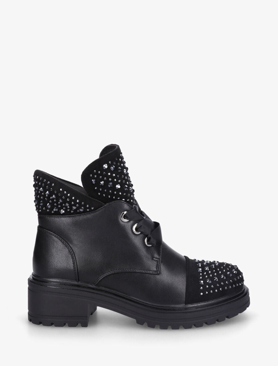 Bottines low cut à lacets - Noir - 5