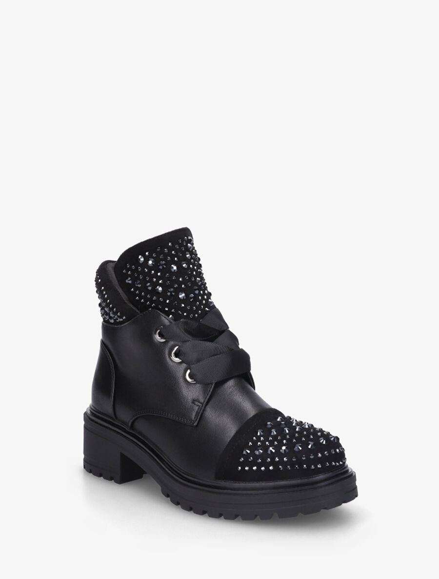 Bottines low cut à lacets - Noir - 2