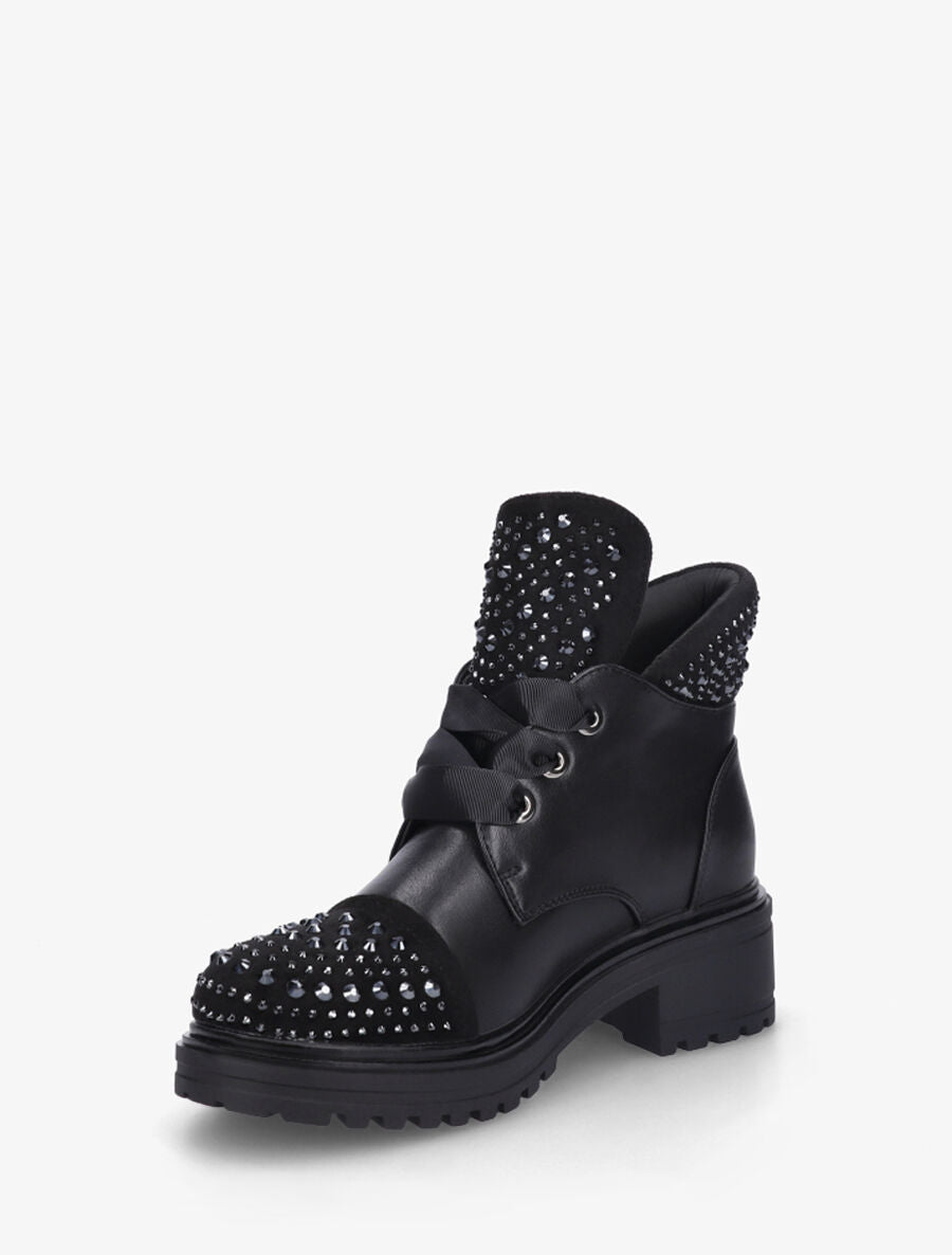 Bottines low cut à lacets - Noir - 3