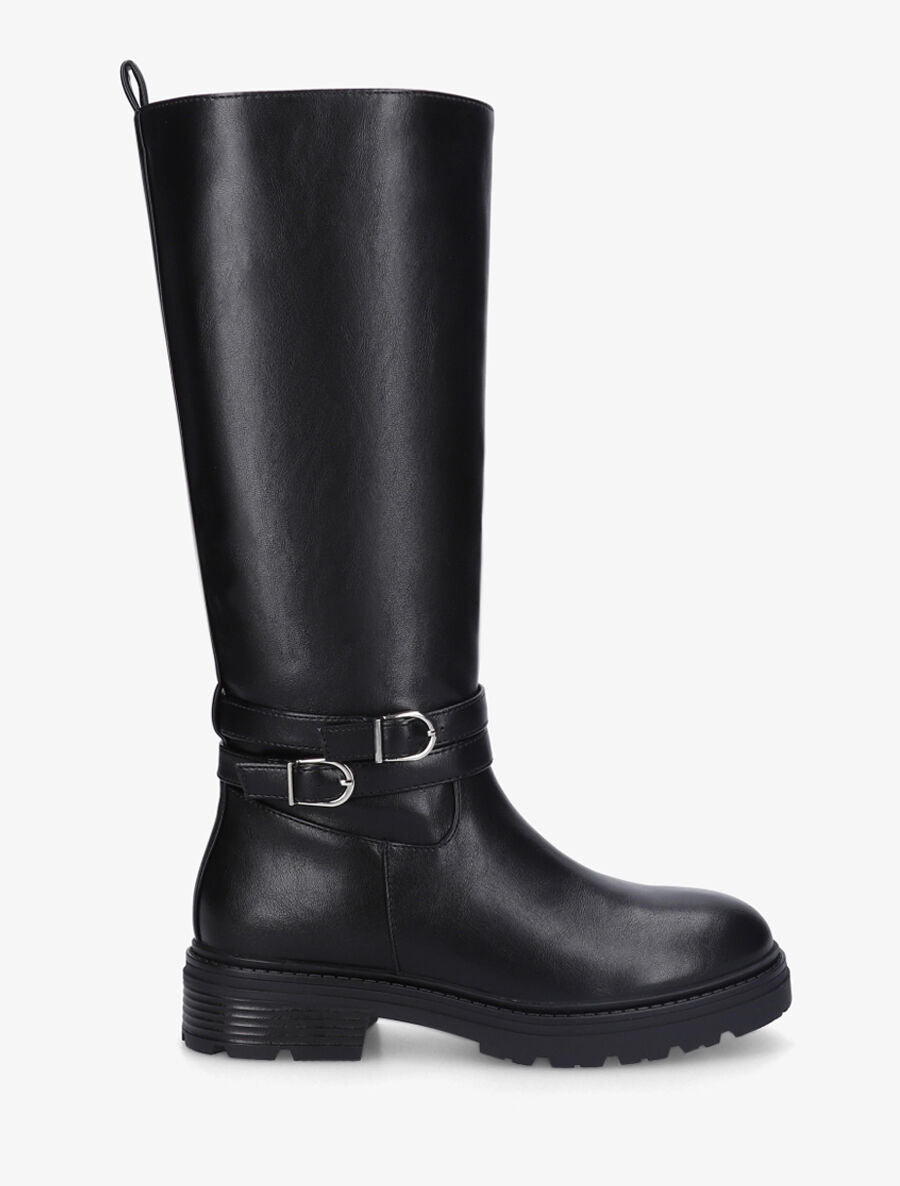 Bottes unies en simili - Noir - 5