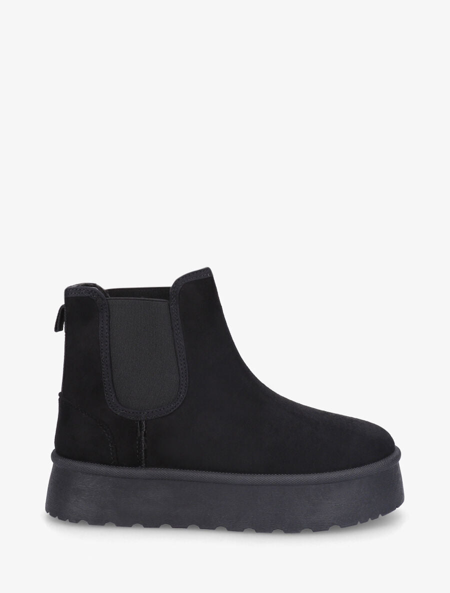 Bottines fourrées à bande élastiquée - Noir - 5
