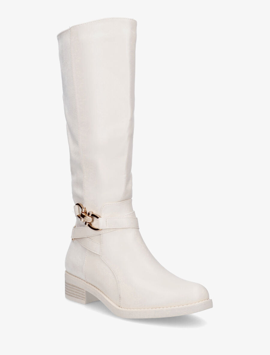 Bottes unies bi-matière - Crème - 2