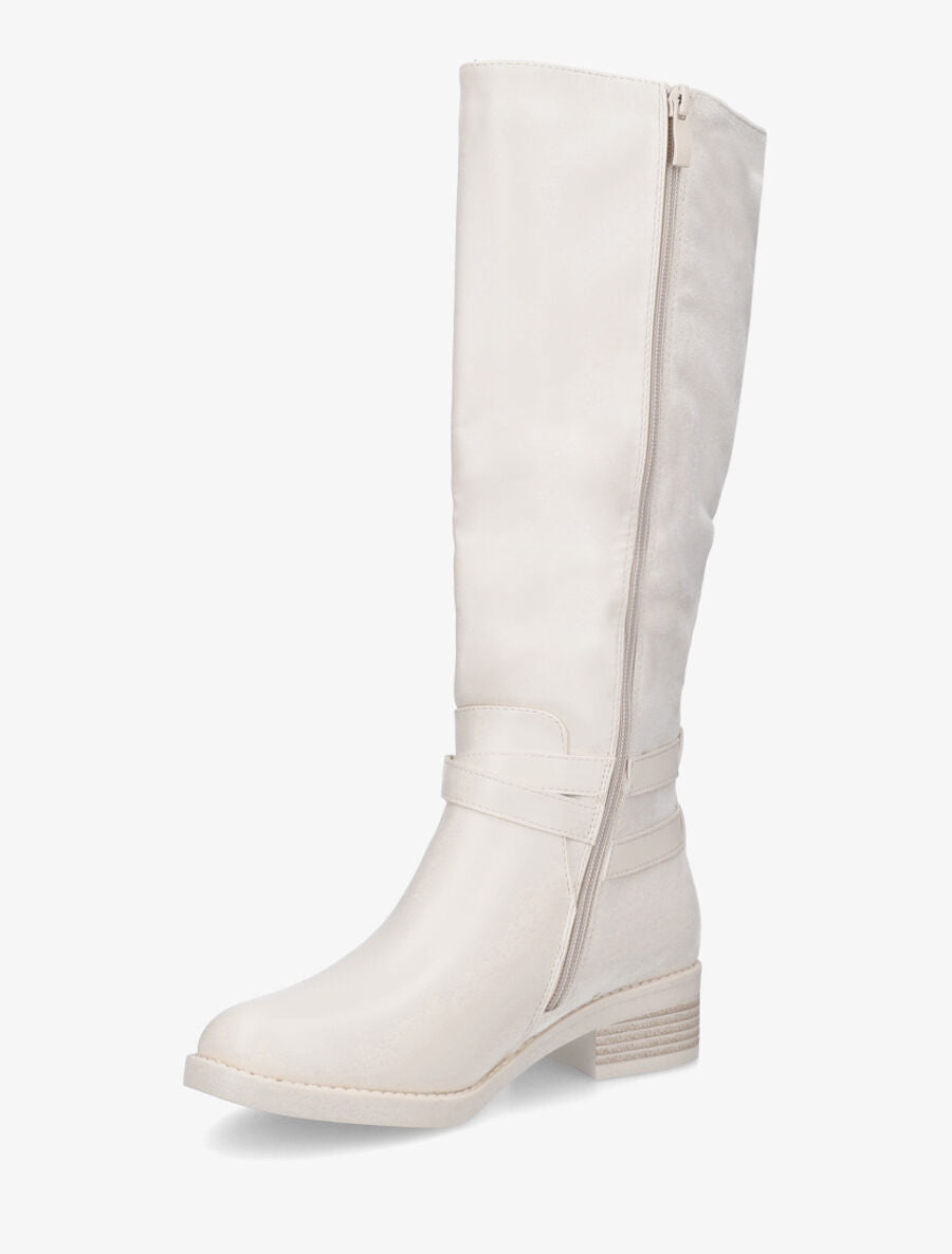 Bottes unies bi-matière - Crème - 3