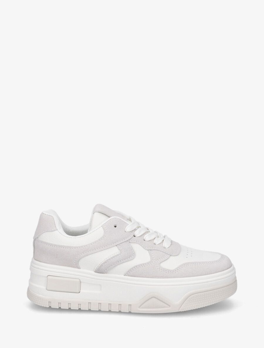 Sneakers à plateforme - Beige - 1