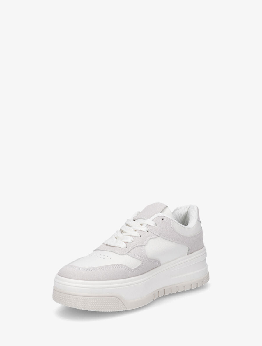 Sneakers à plateforme - Beige - 3