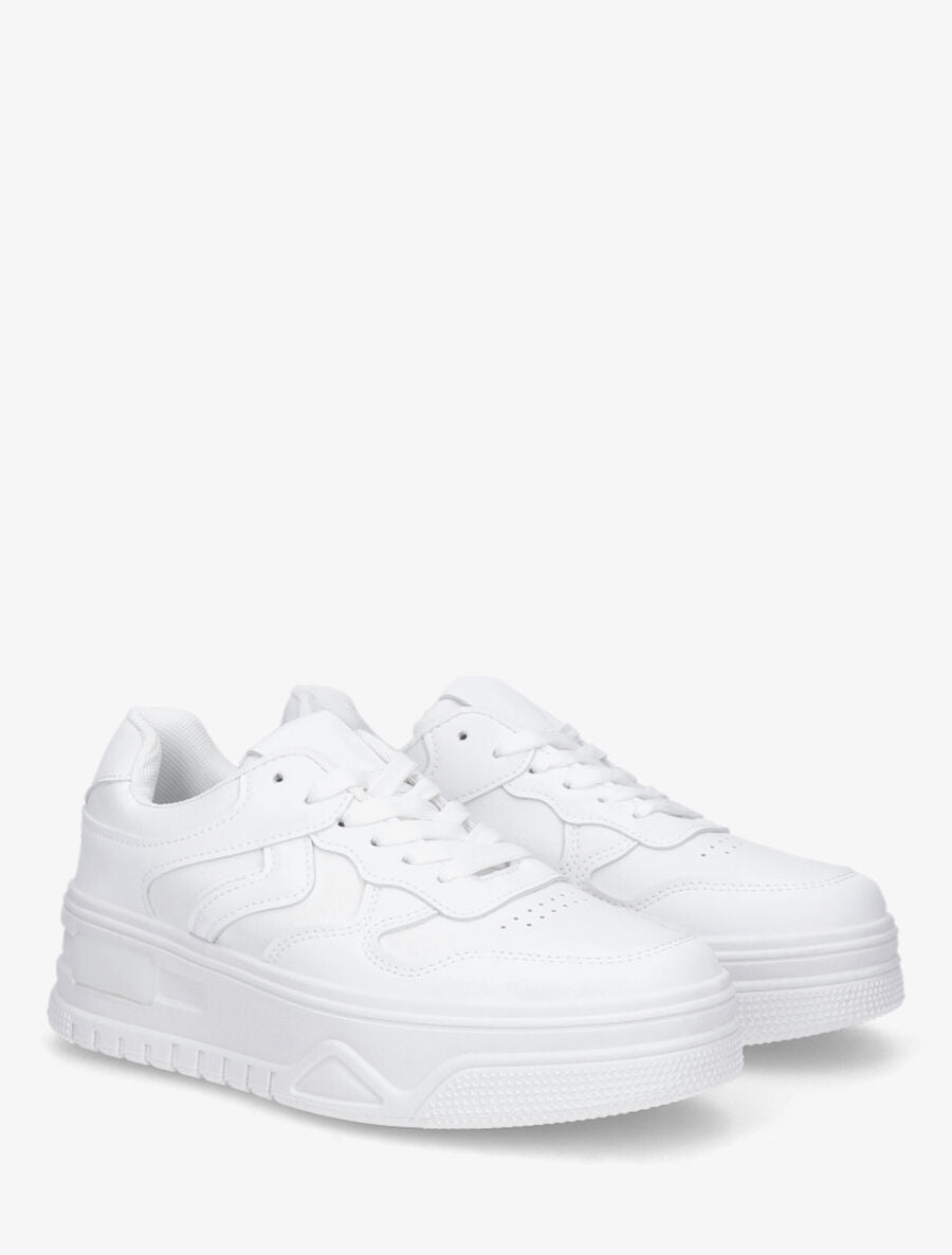 Sneakers à plateforme - Blanc - 4