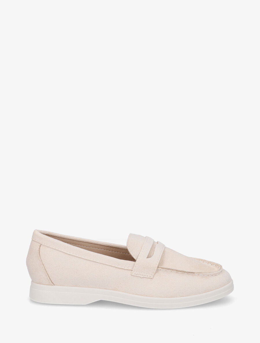 Mocassins en suédine - Beige - 1