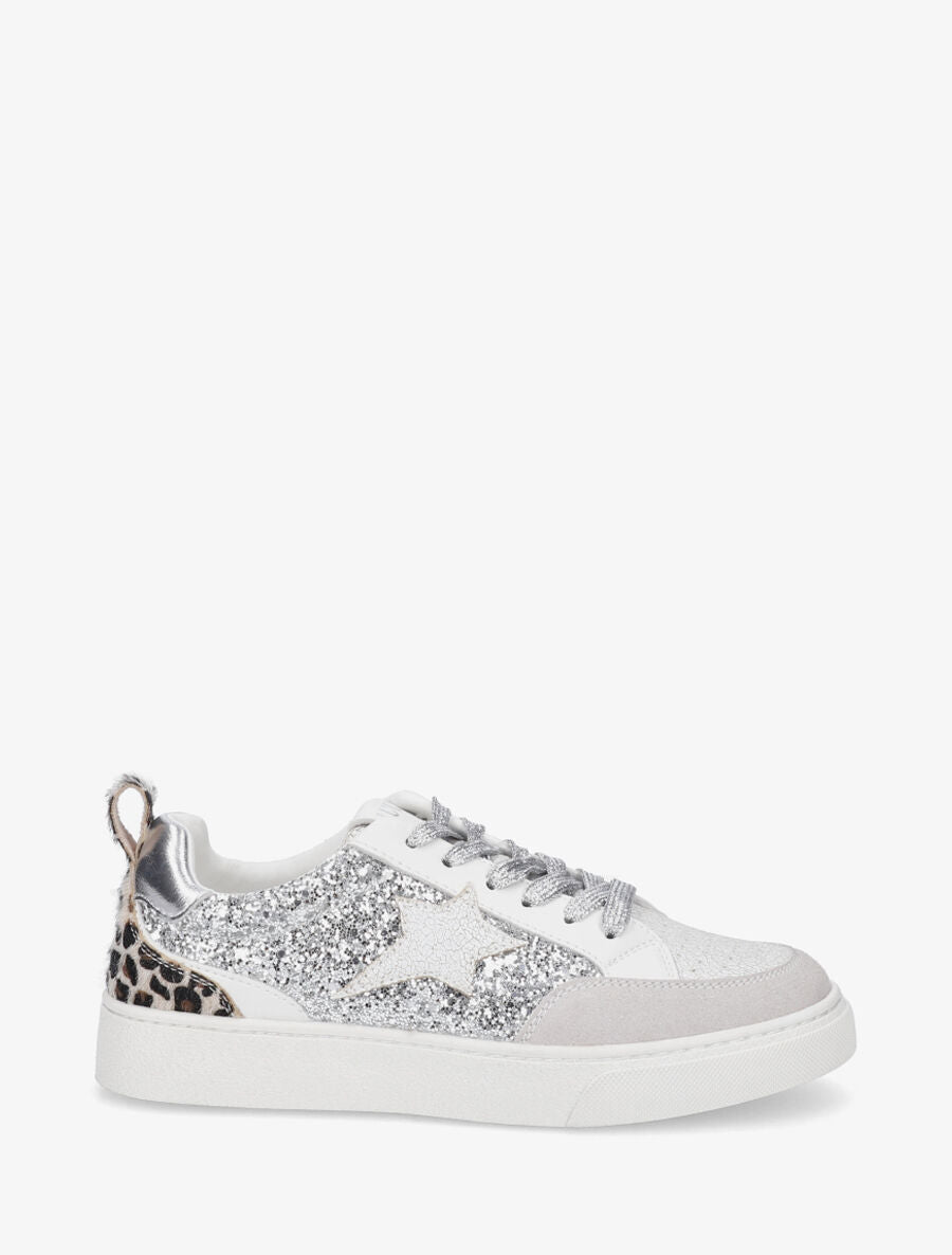 Sneakers plates étoile stylisé - Argent - 5