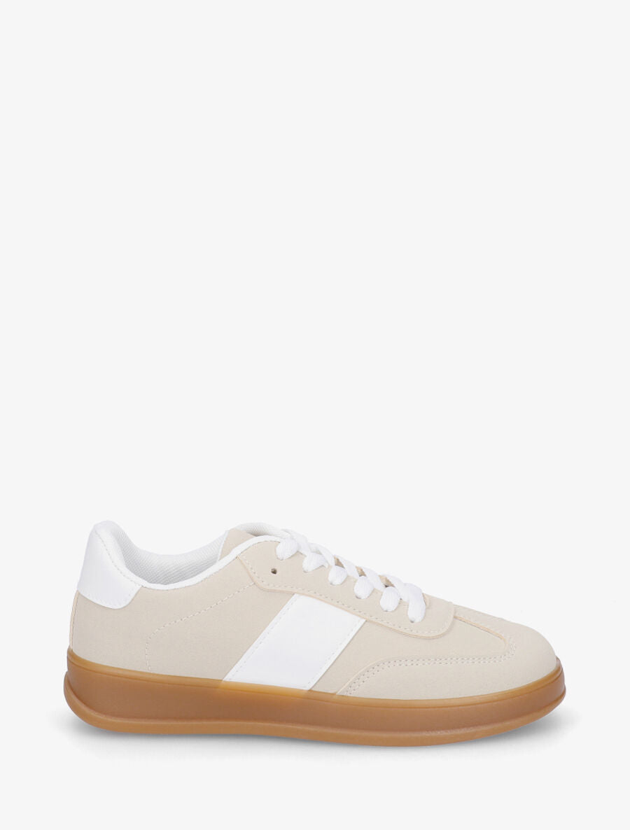 Baskets classiques en simili - Beige - 1