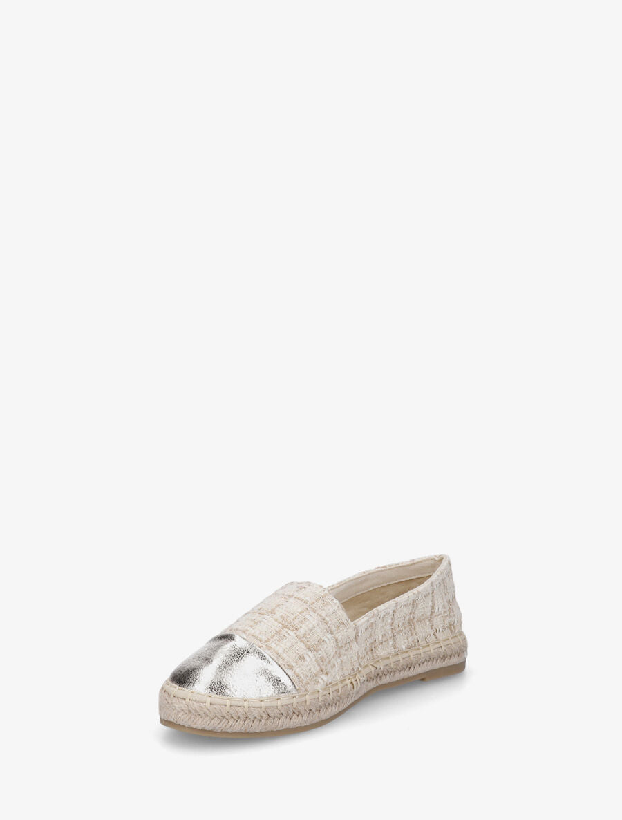 Espadrilles plates effet tweed - Beige - 3