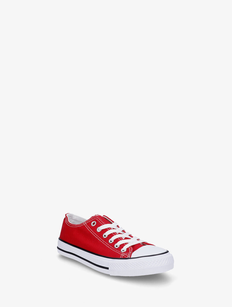 Baskets basiques en toile - Rouge - 2