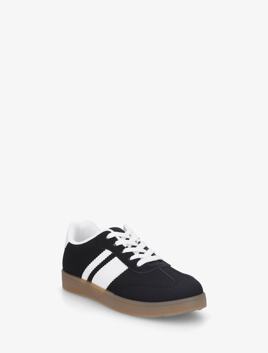 Sneakers color block à bandes contrastantes - Noir - 2